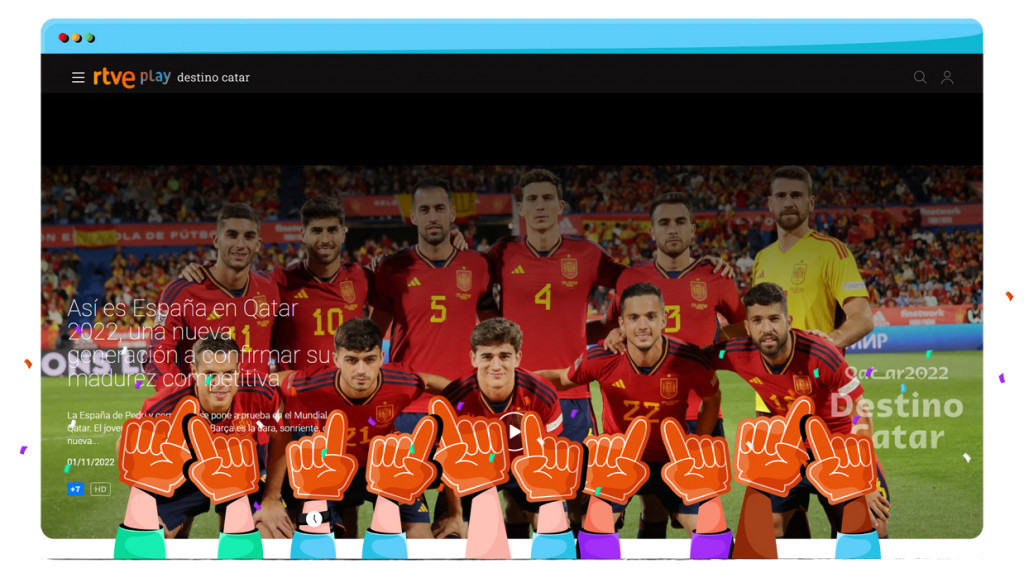 Football streaming on RTVE in Spain
