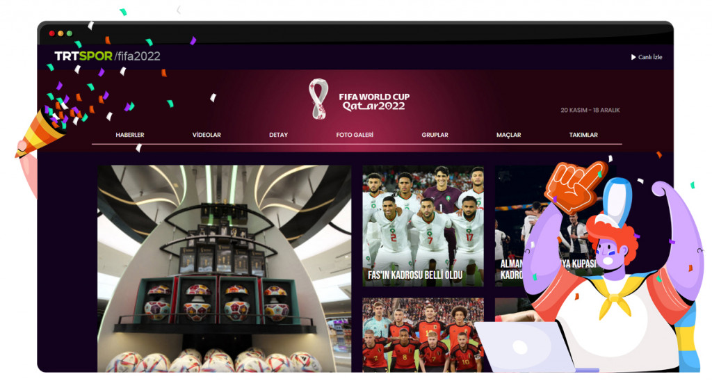 Qatar 2022 streaming on TRT Spor in Turkey live and free