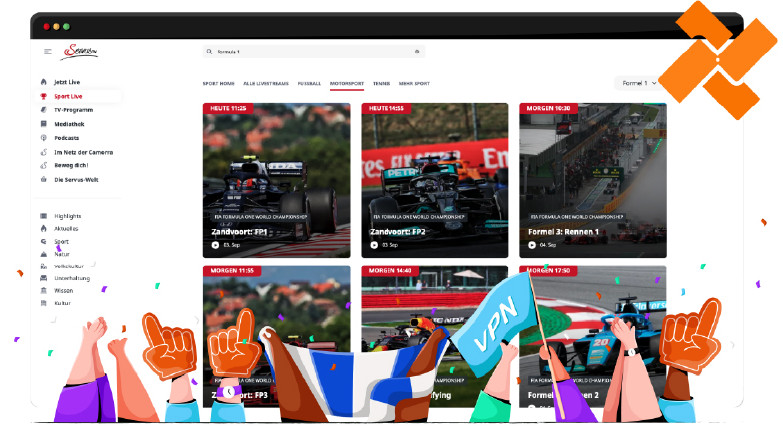 Kijk Formule 1 op Servus TV met VPN Nederland